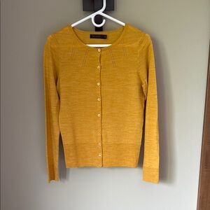 The Limited Yellow Cardigan Sweater Classic Knit